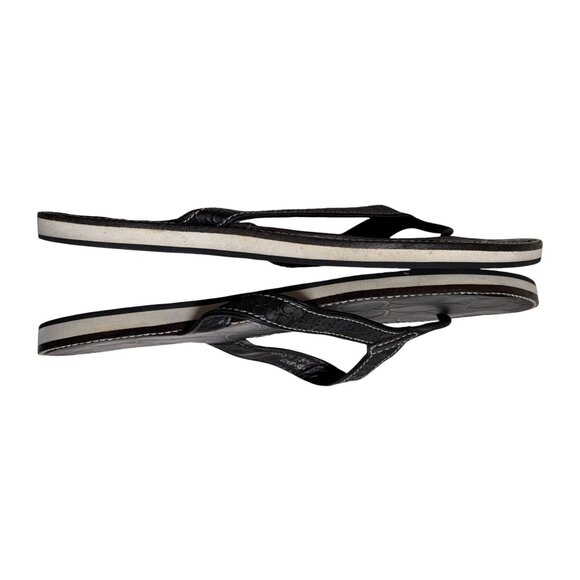 Coach Debbie Signature Embossed Flat Thong Flip-Flop Sandals (Black) - Size 9 - Picture 10 of 12